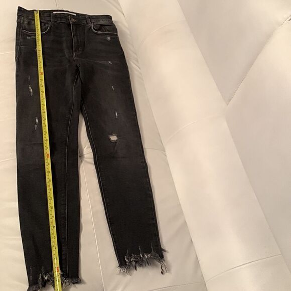 Zara Trafaluc High Rise Distressed Skinny Denim Size 38EU / 6US - Picture 5 of 11